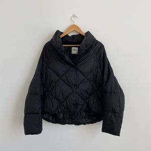 Zara black puffer jacket